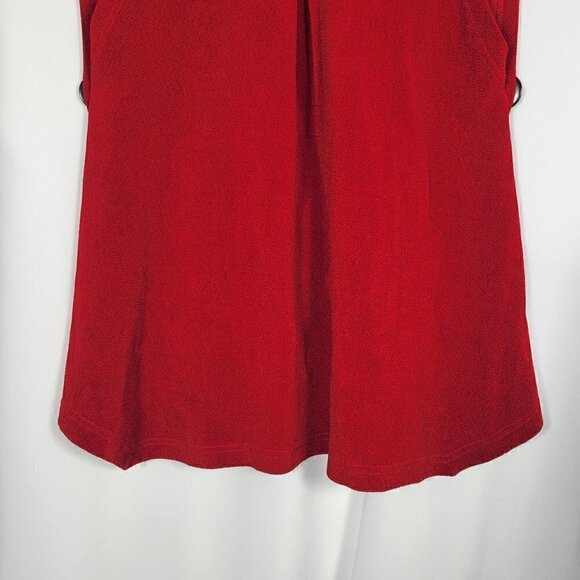 Soft Surroundings Women's Red Mesa Button Long Open Vest Size S - Picture 11 of 14